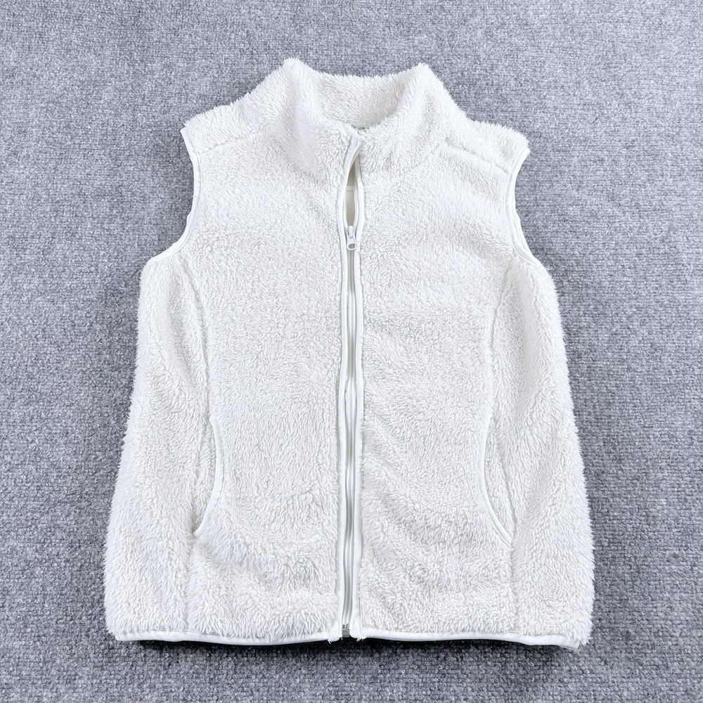 Red Camel Vest Women's S Ivory Sherpa Fleece Cozy Preppy Cottagecore Soft Girl‎